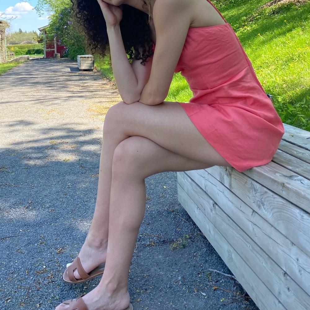 Aritzia Babaton Pink/Coral Mini Dress Size 4